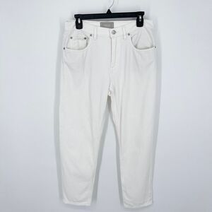 Everlane White The Summer Jean NEW Womens Sz 28 R Organic Cotton Taper Leg